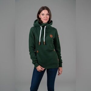 Large- Naketano- Hunter Green Hoodie w/ Rope Cording Drawstring